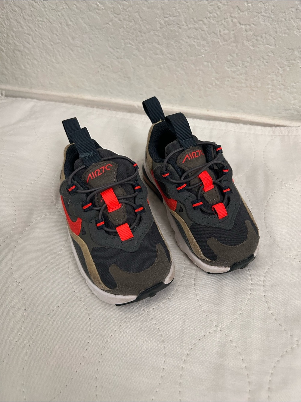 Nike Air Max 270 React Baby Sneakers Shoes  PS 4C Lace Up Kids Boy